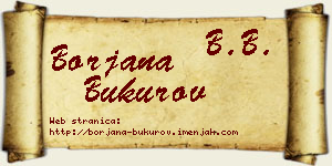 Borjana Bukurov vizit kartica